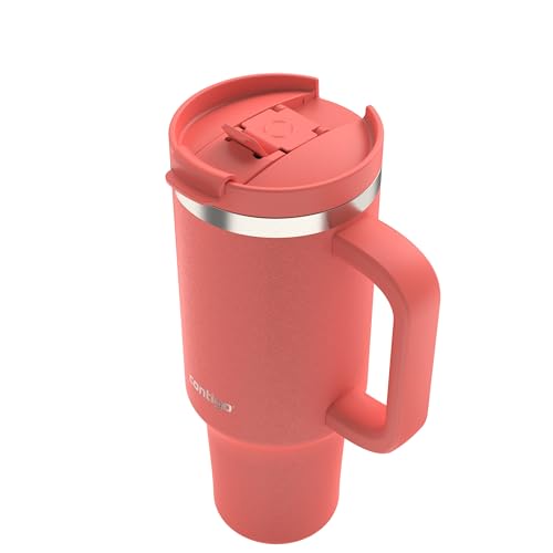 Contigo Streeterville 40oz Tumbler, Stainless Steel Vacuum Insulated, Leak-Proof, Cold for 29 Hours, Coral