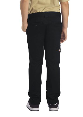 Dickies Big Boys' Skinny Straight Pant, Black, 8