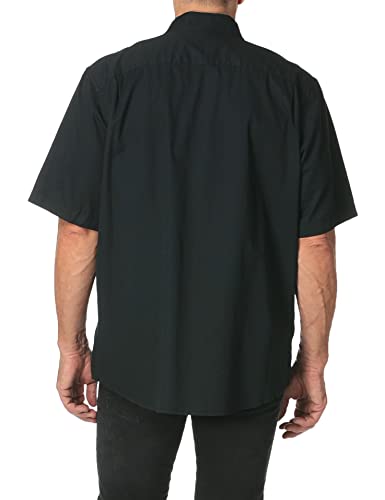 Wrangler Authentics mens Short Sleeve Classic Woven Button Down Shirt, Tawny Port Chambray, XX-Large US