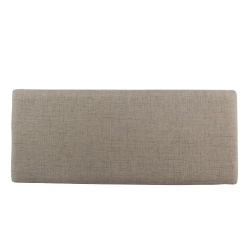 HomePop Large Storage Bench with Nailhead Trim - Tan