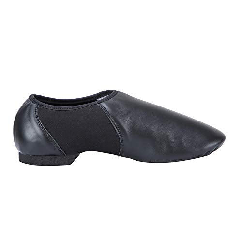 ARCLIBER Leather Slip On Jazz Shoe for Girls Boys (Little Child) Brown 1M