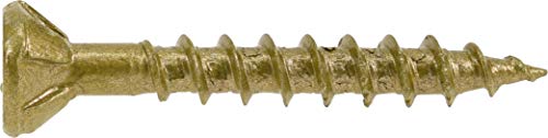 Power Pro 48594 Wood Screws, #8 x 1-1/4", Epoxy Coated Exterior, Torx/Star Drive Included, Coarse Thread, Decking Screws, Outdoor Rust Resistant, Bronze, 1Lb Box, 242pcs