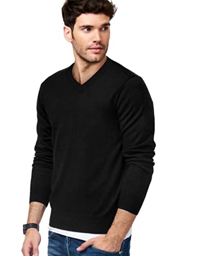COOFANDY Mens Veck Dress Business Sweaters Classic Knit Solid Casual Sweater Pullovers