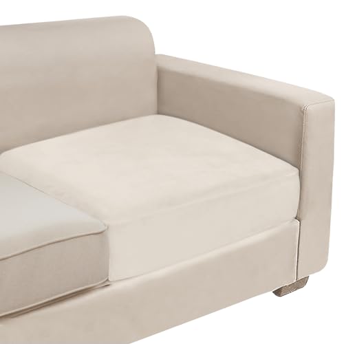 NAISI Sectional Couch Cover 3 Pieces Velvet Separate Couch Cushion Covers L Shape Soft Stretch Sofa Slipcovers with 2pcs Pillowcases for Left/Right Chaise Sectional Couch(2 Seater+1 Chaise,Teal)