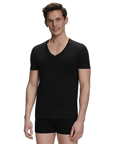 FALKE Men Daily Comfort Deep V-Neck M 2 Pieces, Black (Black 3000), S