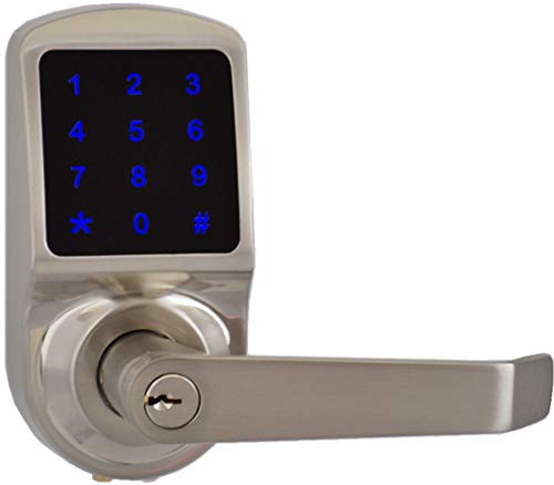 Smart Door Lock, Keyless Entry Door Lock, SCYAN X3 Handle Lock with Touchscreen Keypad Access, Auto Lock Satin Nickel
