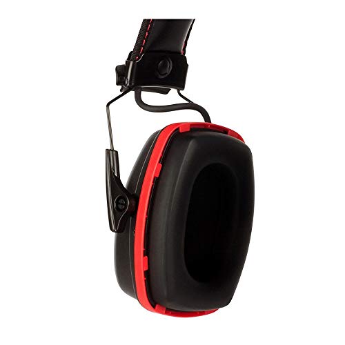 Honeywell Retail Sync Wireless Earmuff with Bluetooth 4.1 (RWS-53016), Black With Red Accents