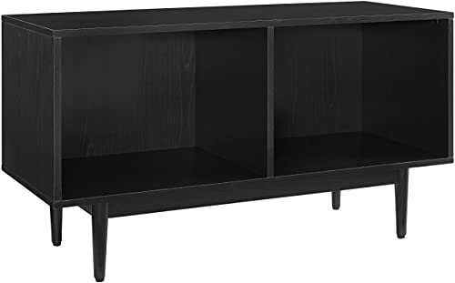 Crosley Furniture Liam Large Vinyl Record Storage TV Stand and Entertainment Center, Media Console, Walnut