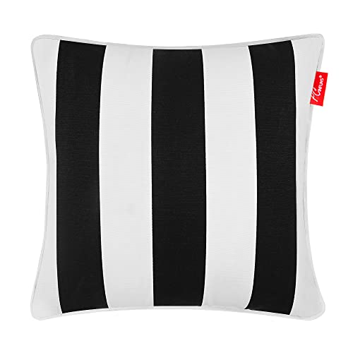 Pcinfuns Outdoor Lumbar Pillows 20x12 inch,Outdoor Patio Furniture Throw Pillows with Inserts,Decorative Pillows for Garden Couch Home Sofa Office Chair,2 Pack,Black Grey