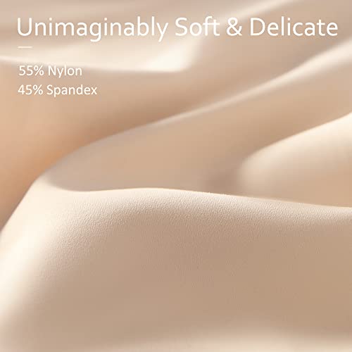 Vinfact Smooth Nursing Bras for Breastfeeding Seamless Maternity Bras for Pregnancy Wireless Bralette with Extra Bra Extender - Small, Beige