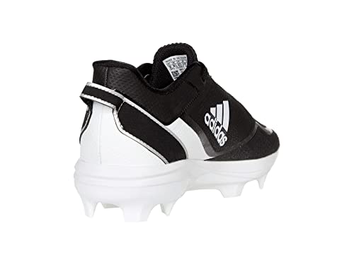 adidas Men's Icon 7 TPU Baseball Shoe, White/Silver Metallic/Black, 13