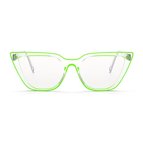 FEISEDY Women Cat Eye Blue Light Blocking Glasse Frame Fake Nerd Clear Square Computer Eyewear Anti Eyestrain B2353