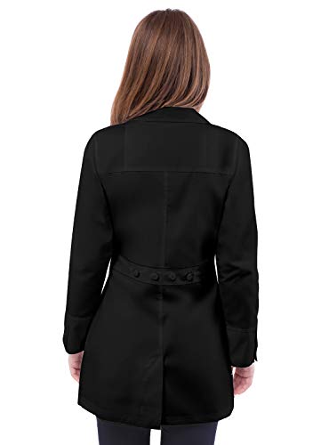 Adar Uniforms, Universal Lab Coats for Women - Perfection 32" Lab Coat - 811 - Black - XXS