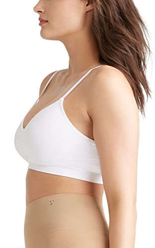 Yummie womens Nylon Seamless Bralette, Padded Bra, Black, Small-Medium US