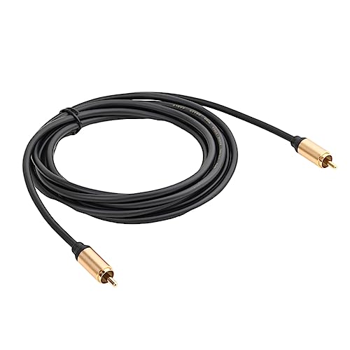 OLLGEN Upgraded Audio Video Cable,RCA Coaxial Cable with Male to Male 24K Gold Plated Plug,Video/Audio AV Extension Shielded Cord for Subwoofer Rear View Parking Camera (3m/10ft)