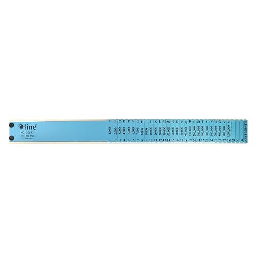 C-Line General Plastic Document Sorter, Letter Size, 32 Divisions, 3 x 23.5 Inches, Blue (30532)
