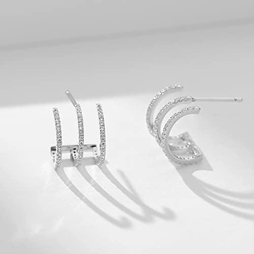 Gold Plated Dainty Magnolia Flower Stud Earring - Hypoallergenic Earrings for Women