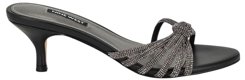 Nine West Women's Glitzy Heeled Sandal, Silver 040, 10