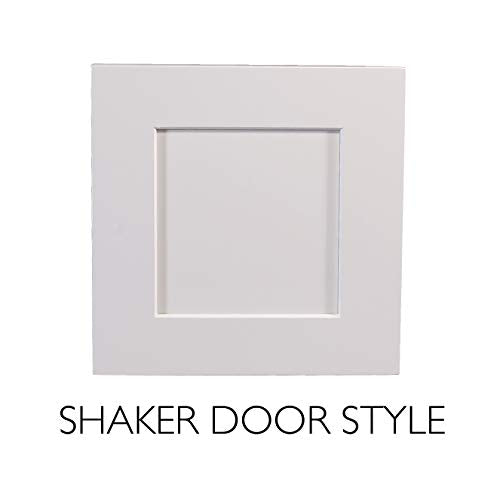Brookings Shaker Unassembled Bridge Wall Kitchen Cabinet W3012, 30 W x 12 D x 12 H, Painted White, Solid Wood, Design House, 561621