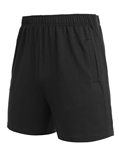 Deyeek Tear Away Shorts for Women Side Snap Shorts Mens Cotton Shorts with Pockets Post Hip Knee Surgery Shorts Black