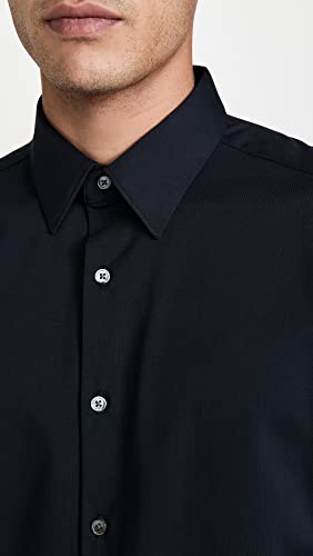 Theory Mens,Knit Long Sleeve Woven Shirt,Sylvain Nd, Black, XS