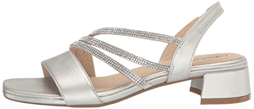 LifeStride Womens Joy Strappy Heeled Sandal, Silver, 8.5 US