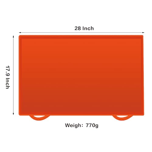 HHSME 28" Silicone Griddle Mat for Blackstone 28 Inch Griddle, Heavy Duty Food Grade Blackstone Silicone Griddle Cover With Handle, 28 Inch blackstone griddle cover, Protect Your Griddle All Year