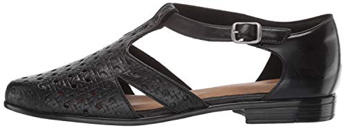 Trotters Women's Leatha Open Weave Sandal, Navy, 11.0 N US