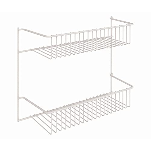ClosetMaid 8002 2-Tier Wall Rack, 12-Inch Wide, White