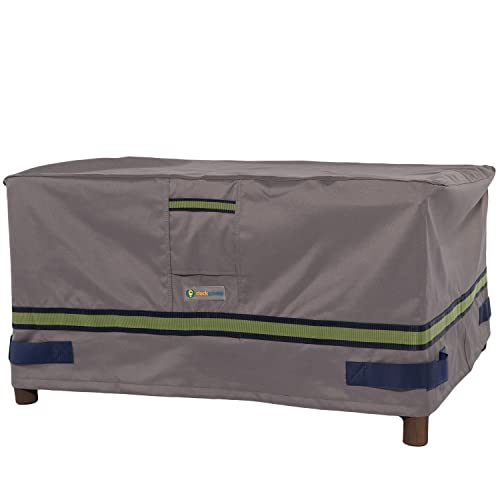 Duck Covers Soteria Water-Resistant 26 Inch Square Patio Ottoman/Side Table Cover, Outdoor Ottoman Cover