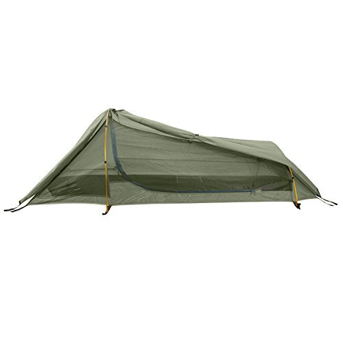 Winterial Single Person Personal Bivy Tent - Lightweight One Person Tent With Rainfly, 2lbs 9oz, Stakes, Poles and Guylines Included, Backpacking and Hiking Bivy Tent, Green
