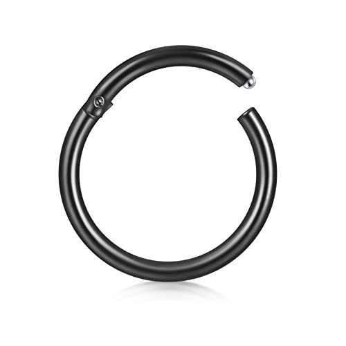 D.Bella 18G Small Nose Ring Hoop Surgical Steel Earrings Hoop Ear Tragus Helix Rook Snug Daith Hoop Earrings Body Piercing Jewelry Gold 7MM