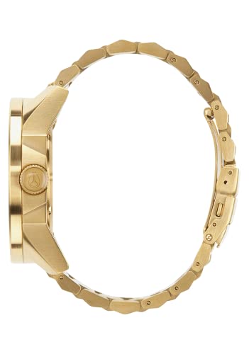 Nixon Corporal SS A346510-00. Gold Stainless Steel Men’s Watch (48mm Gold and Black Watch Face. 24mm All Gold Steel Band)