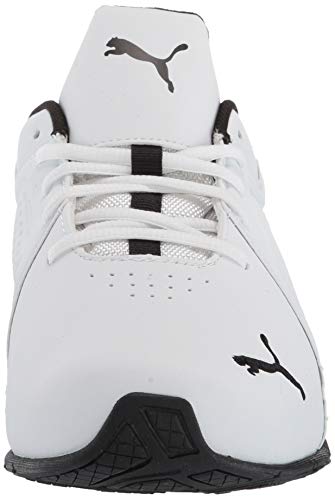 PUMA Men's Viz Runner, Puma White-Puma Black, 7