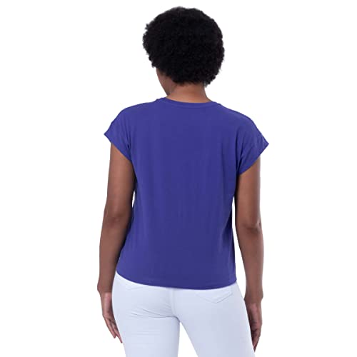 Lee Women's Soft Shoulder Short Sleeve T-Shirt, Anthem Blue, Small