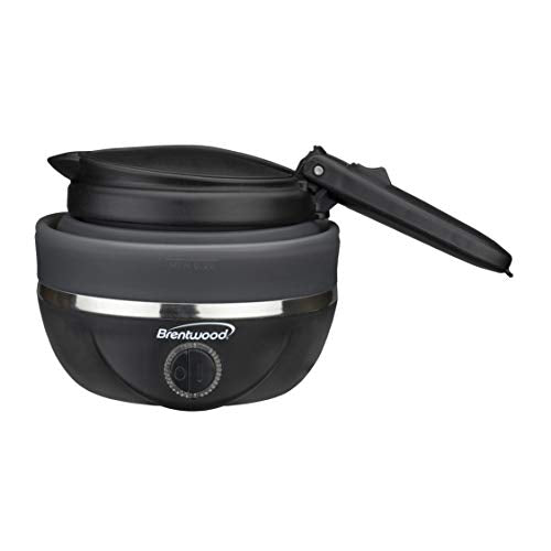 Brentwood KT-1508BL Dual Voltage 120/220 Volt Collapsible-Travel Kettle, 0.8 Liter, Blue