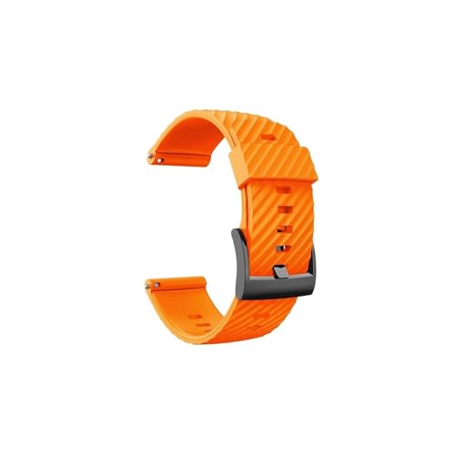Yenle Watch band Fit for Suunto 7/Suunto 9/9 Baro/9 Spartan/9 GPS Soft Silicone Sports Watchband Replacement Band(Orange)