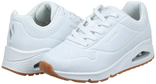 Skechers Women's Uno-Stand on Air Sneaker, Black/White, 9
