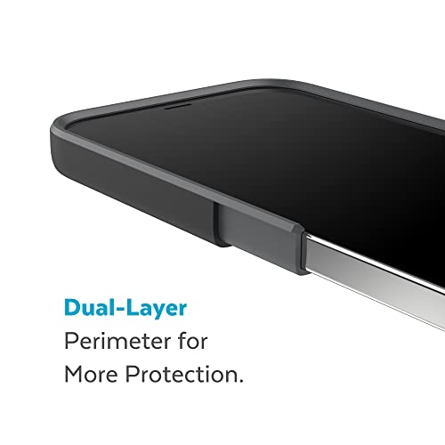 Speck iPhone 14 Pro Case - Built for MagSafe, Slim with Drop Protection, Scratch Resistant - Soft Touch - Dual Layer, Black, Slate Grey, CandyShell Pro