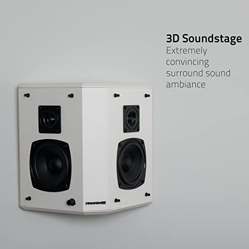 Fluance Elite High Definition 2-Way Bipolar Surround Speakers for Wide Dispersion Surround Sound in Home Theater Systems - Black Ash/Pair (SXBP2)