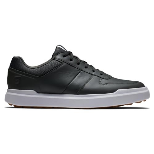 FootJoy Men's Contour Casual Golf Shoe, White/Navy, 9