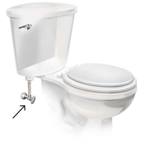 Fluidmaster B1T06 Toilet Connector, Braided Stainless Steel - 3/8 Female Compression Thread x 7/8 Female Ballcock Thread, 6-Inch Length