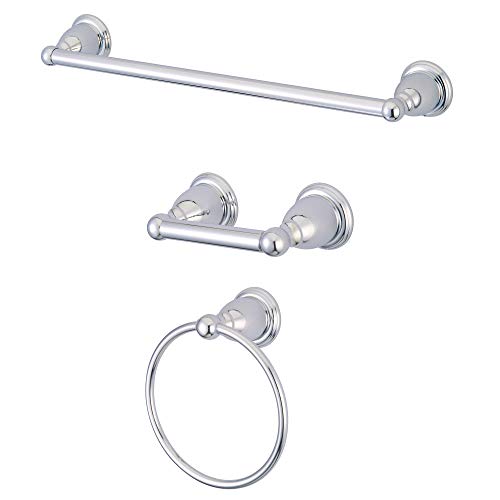 Kingston Brass BAK175148C Heritage Bathroom Hardware Set, 24"L, Polished Chrome