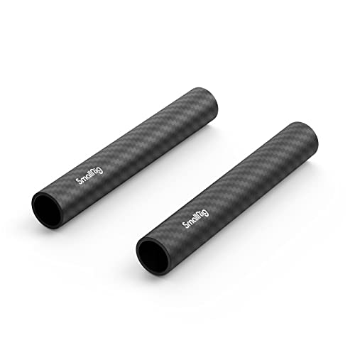 SmallRig15mm Carbon Fiber Rod for 15mm Rod Support System (Non-Thread), 4 inches Long, Pack of 2-1871