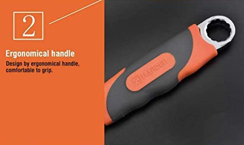 Edward Tools Pro 8" Adjustable Wrench - Carbon Steel Adjusting Design - Crescent Pro Grip for Greater Leverage - Adjustable Width - Spanner Handle