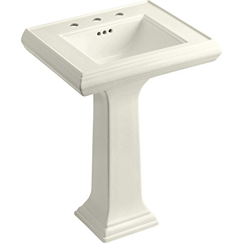 KOHLER Memoirs® Classic 24" pedestal bathroom sink with 8" widespread faucet holes