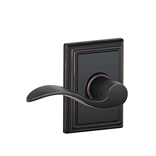 SCHLAGE F40ACC626CEN Century Collection with Accent Privacy Lever, Satin Chrome