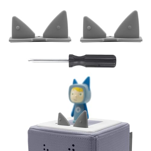 Taladad Ears Button with Screwdriver for Toniebox Replacement Ear Buttons(Outer Ear),Volume Control Buttons (Buttons Only), Repair Accessories Replacement Ears for Toniebox Ears Buttons 2pcs (Grey)