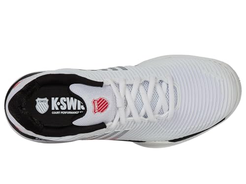 K-Swiss Men's Hypercourt Express 2 Tennis Shoe, Vaporous Gray/White/Peacoat, 9 W