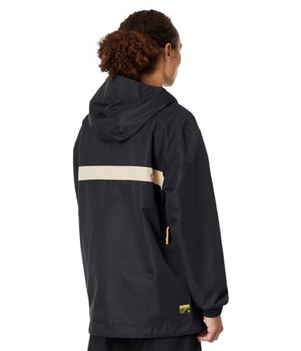 Volcom Men's Longo Pullover Anarok Hooded Snowboard Jacket, Black S4